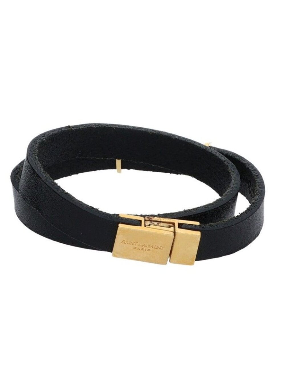 Saint Laurent Paris Ysllogo Leather Bracelet - Picture 2 of 5